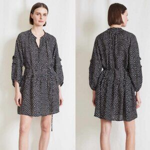 APIECE APART Laguna Mini Dress Polka Dot Black/White Lightweight Size L